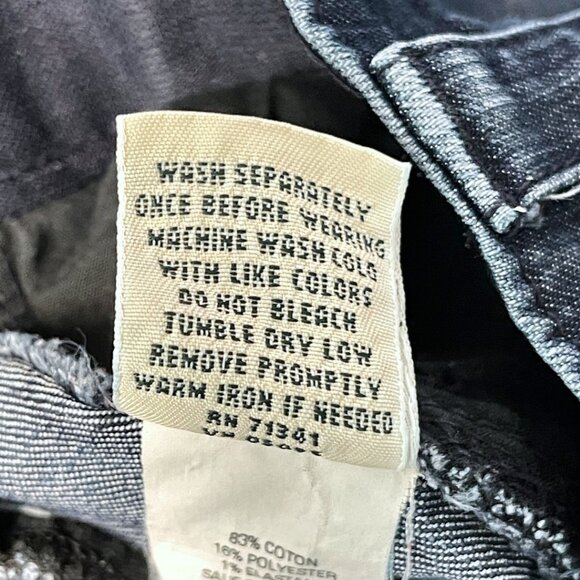 LL Bean Dark Wash Classic Fit Knee Length Boho Denim Skirt Womens Size 6 Stretch - Picture 8 of 11